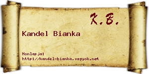 Kandel Bianka névjegykártya